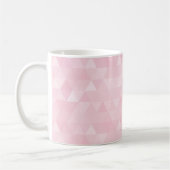Pastel roze driehoek mozaïekMok Koffiemok (Links)