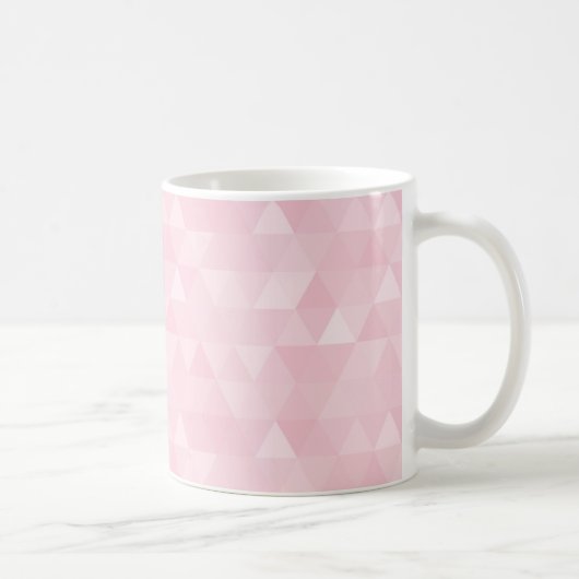Pastel roze driehoek mozaïekMok Koffiemok (Rechts)