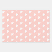 Pastel roze drijvers Harten pols Inpakpapier Vel (Voorkant 3)
