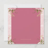 Pastel Roze Dubbele Joint Twin Verjaardag Dank u Bedankkaart (Achterkant)