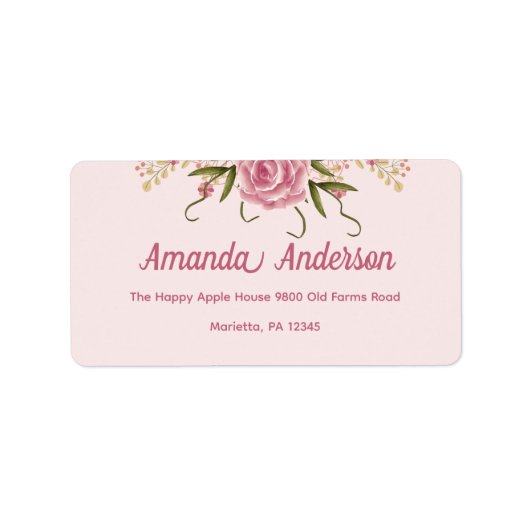 Pastel Roze Dubbele Joint Twin Verjaardag Dank u Etiket (Voorkant)