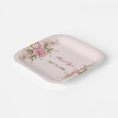 Pastel Roze Dubbele Joint Twin Verjaardag Dank u Papieren Bordje (Gebogen)