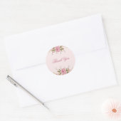Pastel Roze Dubbele Joint Twin Verjaardag Dank u Ronde Sticker (Envelop)