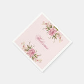 Pastel Roze Dubbele Joint Twin Verjaardag Dank u Servet (Hoek)