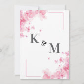 Pastel Roze Eenvoudig Abstract Minimaal Save The Date (Achterkant)