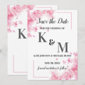 Pastel Roze Eenvoudig Abstract Minimaal Save The Date (Voorkant / Achterkant)