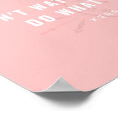 Pastel Roze Eenvoudige minimale klokkool Poster (Hoek)