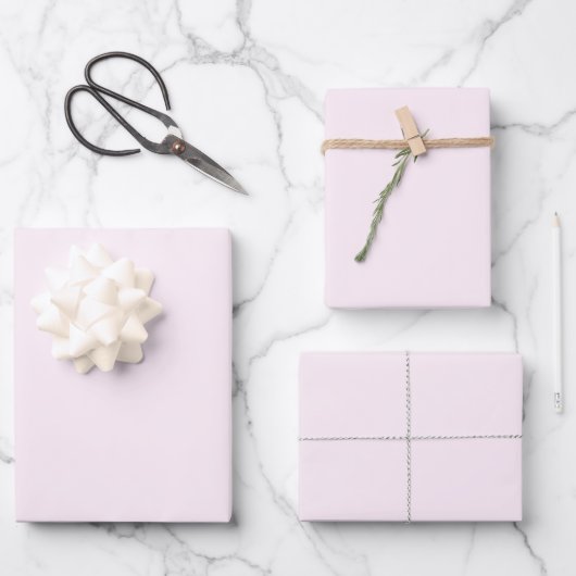 Pastel Roze Effen Kleur  Inpakpapier Vel (Voorkant)