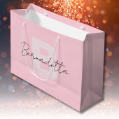 Pastel Roze | Elegant handgeschreven naamscript Groot Cadeauzakje
