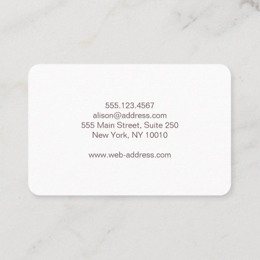 Pastel Roze elegante verlooptextuur. Visitekaartje (Achterkant)