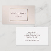 Pastel Roze elegante verlooptextuur. Visitekaartje (Voorkant / Achterkant)