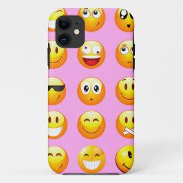 pastel roze emoji iPhone 11 hoesje