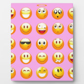 pastel roze emoji fotoplaat (Voorkant)