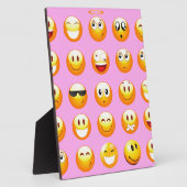 pastel roze emoji fotoplaat (Zijkant)