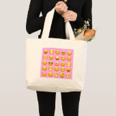 pastel roze emoji grote tote bag (Voorkant (product))