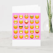 pastel roze emoji kaart (Voorkant)