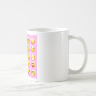 pastel roze emoji koffiemok