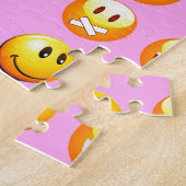 pastel roze emoji legpuzzel (Zijkant)