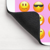 pastel roze emoji muismat (Hoek)