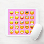 pastel roze emoji muismat (Met muis)