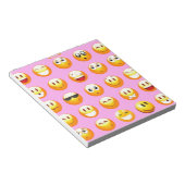 pastel roze emoji notitieblok (Schuin)
