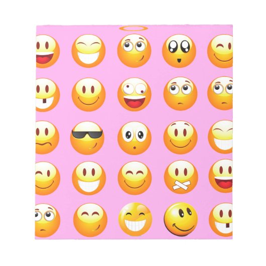 pastel roze emoji notitieblok (Voorkant)