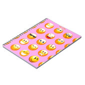 pastel roze emoji notitieboek (Linkerzijde)