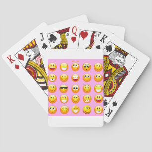 pastel roze emoji pokerkaarten