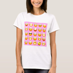 pastel roze emoji t-shirt