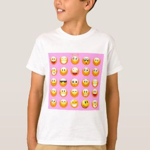 pastel roze emoji t-shirt