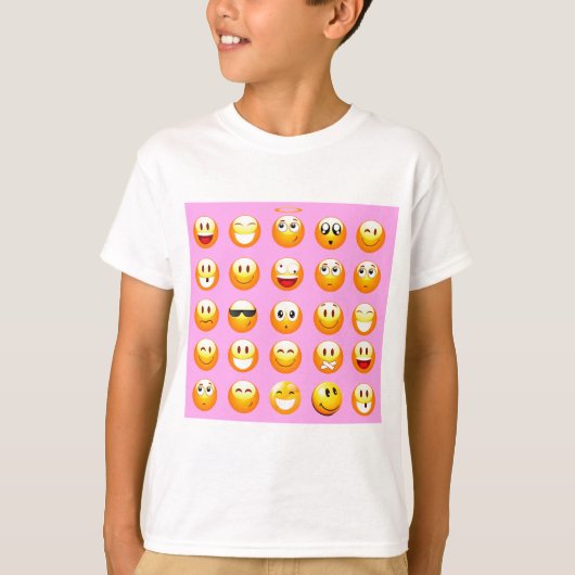 pastel roze emoji t-shirt (Voorkant)
