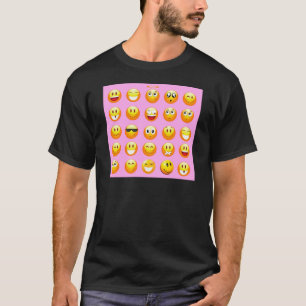 pastel roze emoji t-shirt