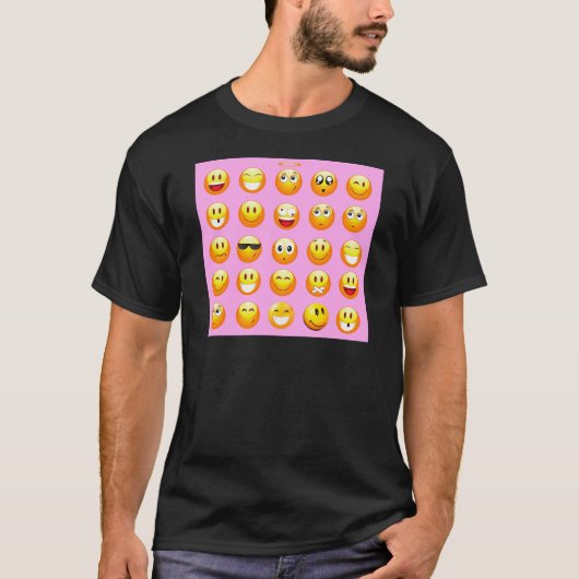 pastel roze emoji t-shirt (Voorkant)