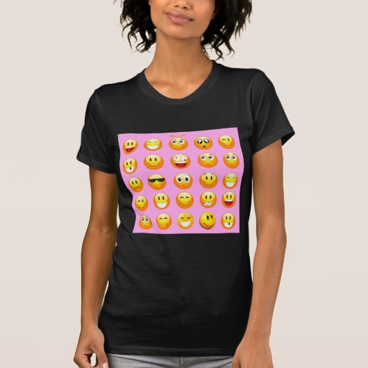pastel roze emoji t-shirt (Voorkant)