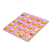 pastel roze emoji tegeltje (Zijkant)