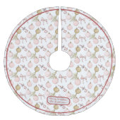 Pastel Roze en Berk Vrolijk Kerstfeest Kerstboom Rok (Voorkant)