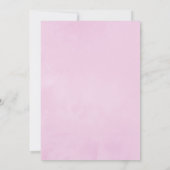 Pastel Roze en Blauw Bloemen Eerste Heilige Commun Kaart (Achterkant)