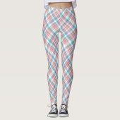 Pastel Roze en Blauw Speld Leggings (Voorkant)