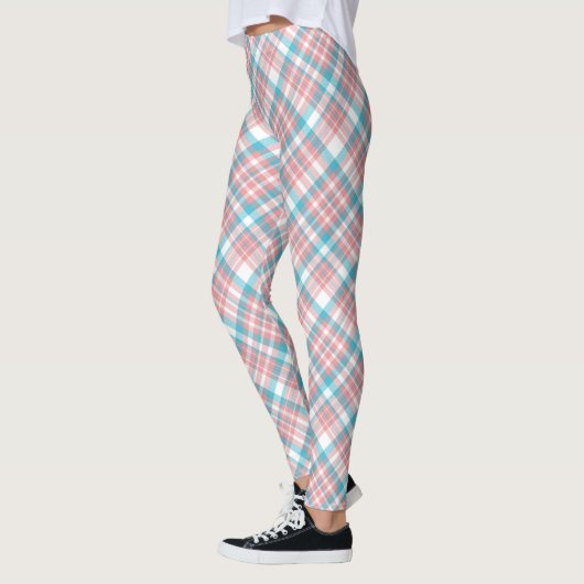 Pastel Roze en Blauw Speld Leggings (Links)