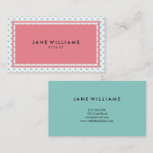 Pastel Roze en Blauw Visitekaartje (Voorkant / Achterkant)