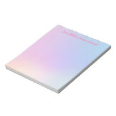 Pastel Roze en Blauwe Gradient Achtergrond Notitieblok (Linkerzijde)