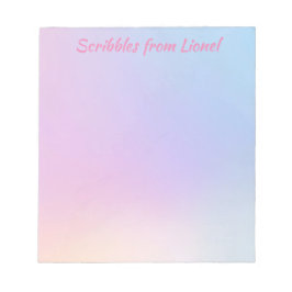 Pastel Roze en Blauwe Gradient Achtergrond Notitieblok