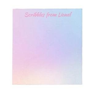 Pastel Roze en Blauwe Gradient Achtergrond Notitieblok