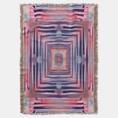 Pastel Roze en Blauwe kaleidoscoop Drijnenbank Deken (Voorkant Verticaal)