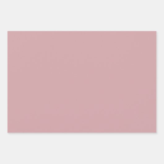Pastel Roze en Blauwe Kersthuizen en Rendieren Inpakpapier Vel (Voorkant 3)