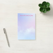 Pastel Roze en Blauwe Wolk Achtergrond Post-it® Notes (Kantoor)