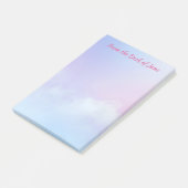 Pastel Roze en Blauwe Wolk Achtergrond Post-it® Notes (Schuin)