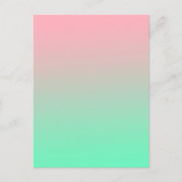 Pastel roze en bleek groen moeten altijd zichtbaar briefkaart