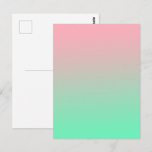 Pastel roze en bleek groen moeten altijd zichtbaar briefkaart (Voorkant / Achterkant)