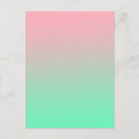 Pastel roze en bleek groen moeten altijd zichtbaar briefkaart (Voorkant)